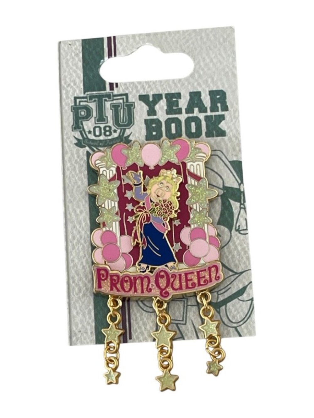 Walt Disney World PTU Yearbook Muppets Miss Piggy Prom Queen Limited Edition Pin